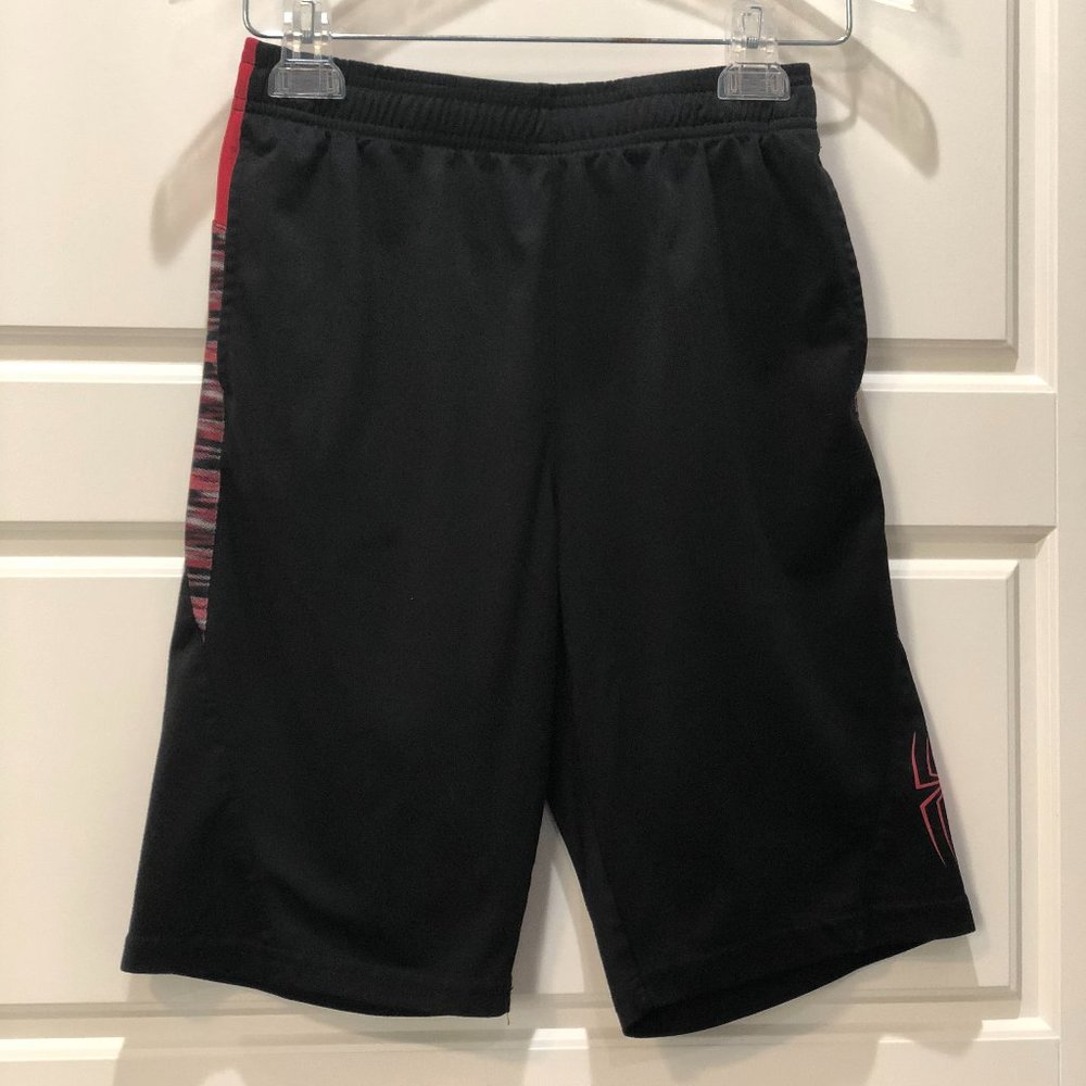 Red & Black Spiderman Basketball Shorts